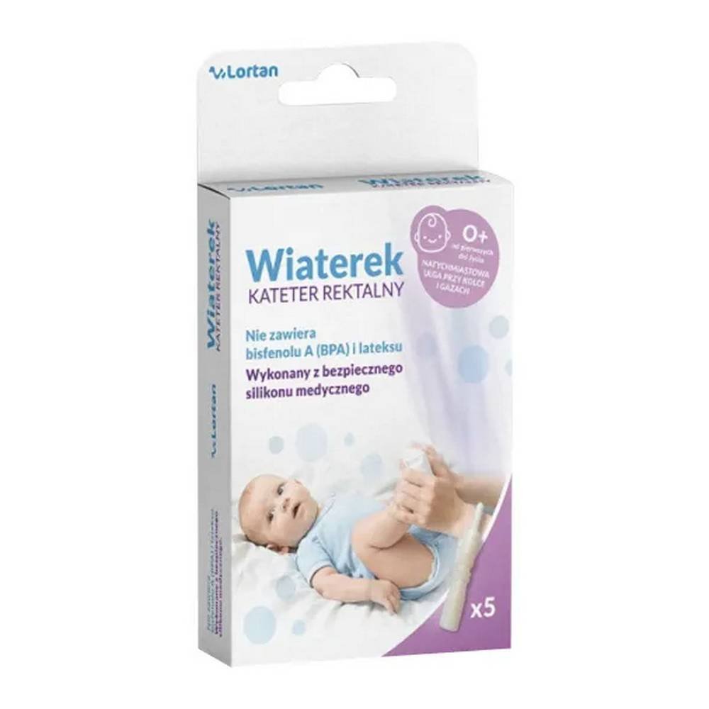 wiaterek 5 Dispositif médical Le cathéter rectal Wiatek est un dispositif conçu pour éliminer les gaz du système excréteur chez les jeunes enfants. Soulage les coliques et les gaz. L'appareil évite l'utilisation de préparations pharmaceutiques et peut être utilisé dès les premiers jours de la vie.