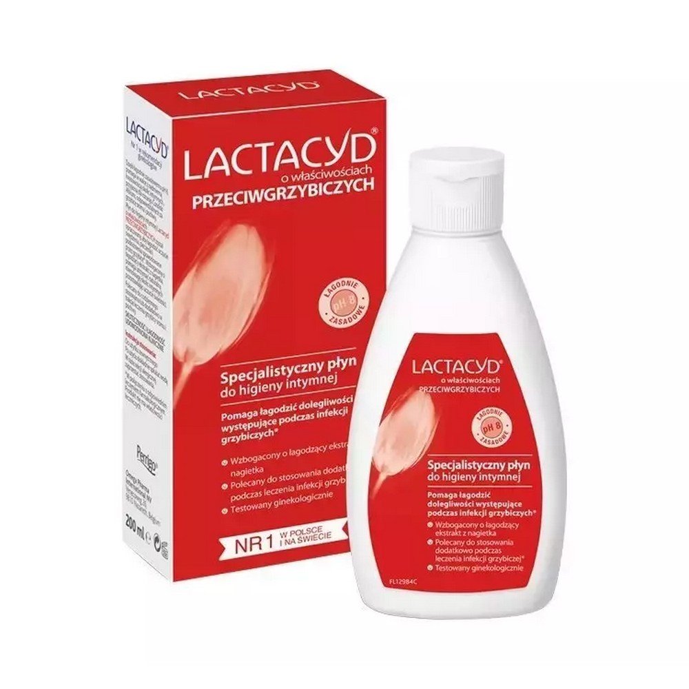 antifungal intimate hygiene liquid 200ml lactacyd Antifungal liquid for intimate hygiene Capacity: 200 ml antifungal soothes irritations Liquid with antifungal properties