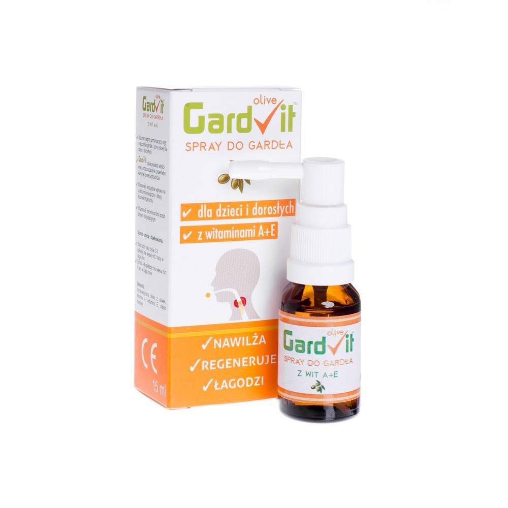gardvit olive spray do gardla 15ml Гардвит Олива – натуральное средство, используемое для лечения боли в горле и охриплости голоса у детей и взрослых.