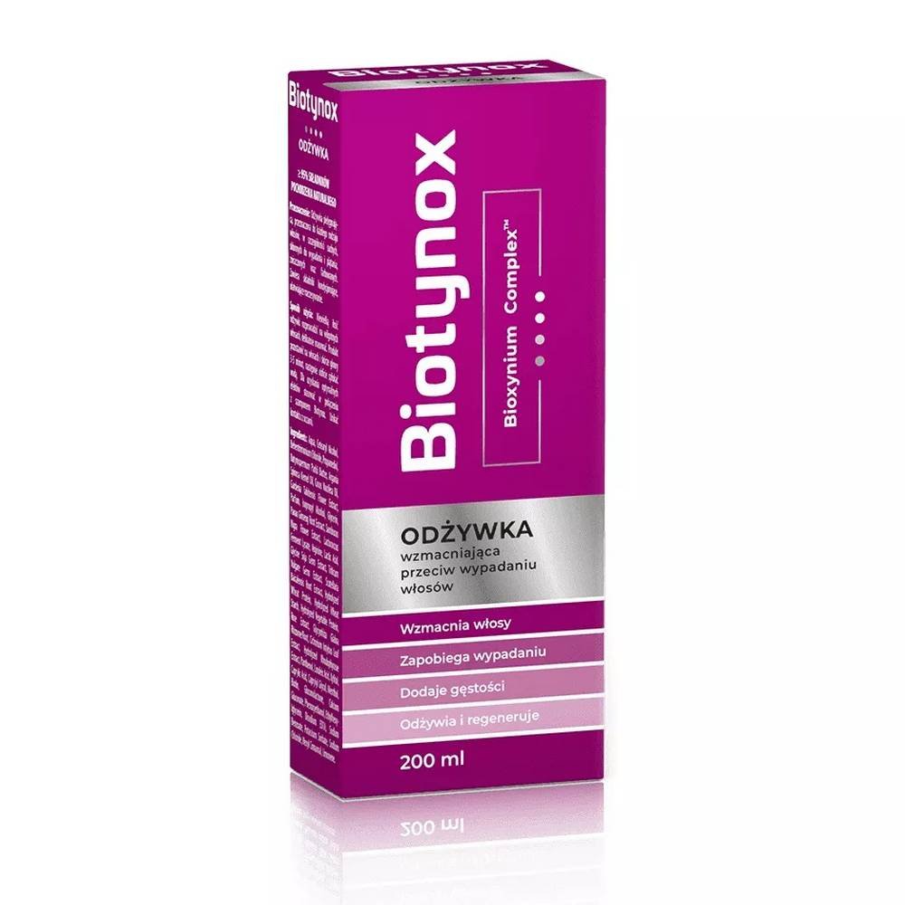 biofarm biotynox odzywka wzmacniajaca przeciw wypadaniu wlosow 200 ml Biotynox contiene 22 ingredientes activos seleccionados que previenen la caída del cabello, fortalecen y mejoran el estado general del cabello.