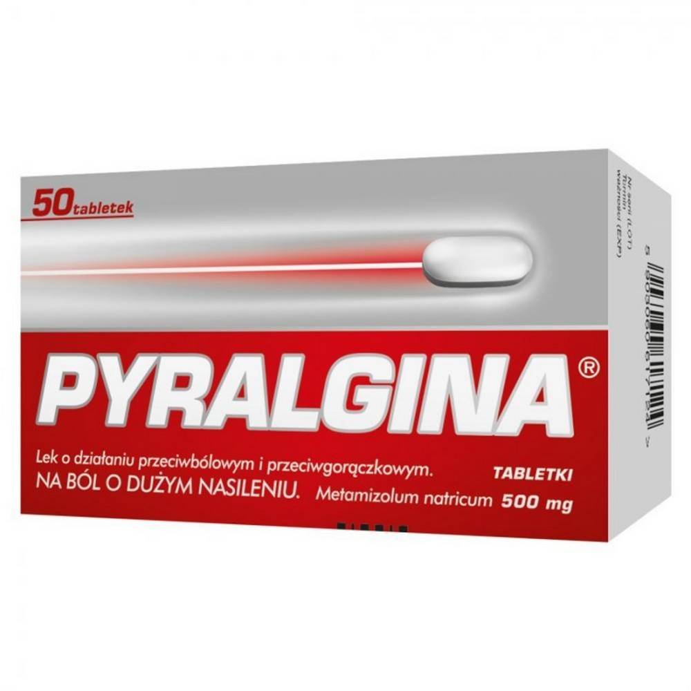 pyralgina 500 mg x 50 tabl Piralgin tablets are a medicine for severe pain and fever.