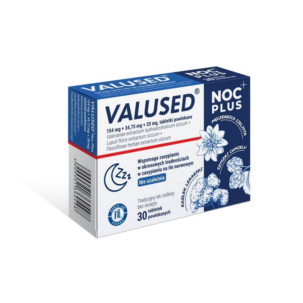 valused noc plus 30 tabl Валус Нок Плюс – это растительное лекарственное средство, предназначенное для использования в случаях периодических затруднений с засыпанием из-за нервозности.