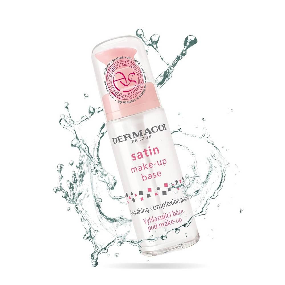 dermacol satin makeup base 30 ml 1410a Dermacol Satin Makeup Base 30 mL (1410A) prebase facial mate para arrugas y poros, transparente, para pieles grasas, secas y mixtas, fácil de matizar, alisa y aumenta la durabilidad del maquillaje.