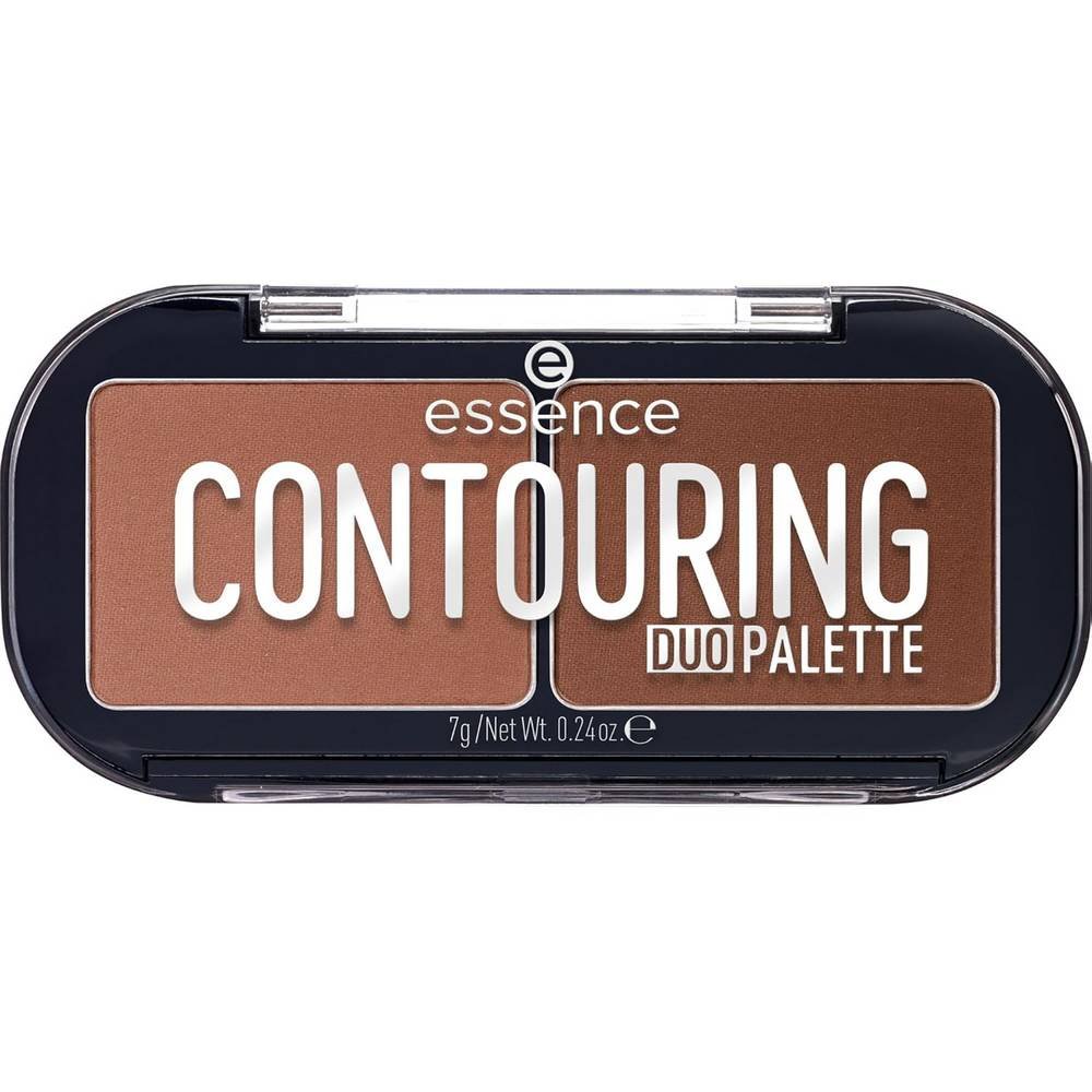 essence cosmetics contouring duo palette 20 7g Essence Cosmetics Contouring Duo Palette 20 7 g es fácil de aplicar y difuminar, ideal para contornear el rostro y poner acentos.