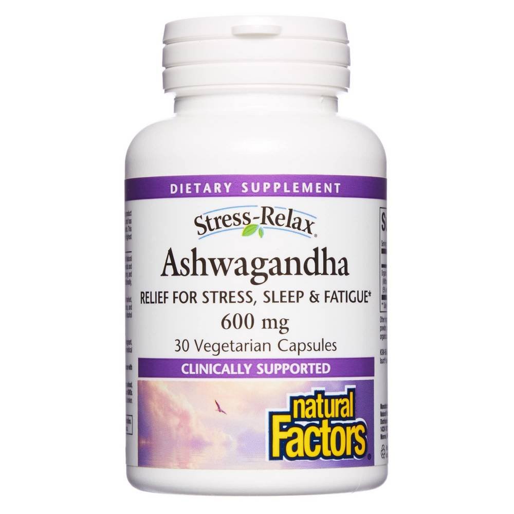 natural factors ashwagandha 600mg 30 Reduce stress and anxiety -NATURAL FACTORS ASHWAGANDHA 600mg,