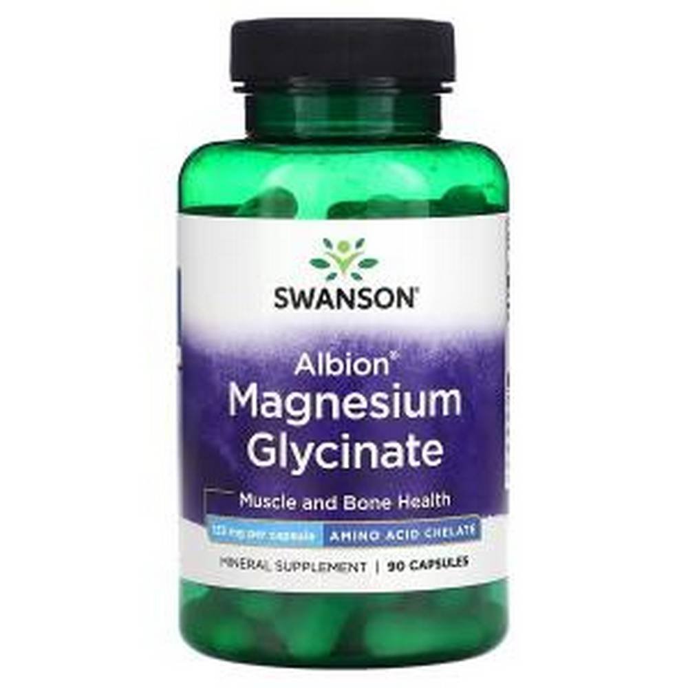swanson albion magnesium glycinate 133 mg 90 Muscle Cramps and Tension: Swanson, Albion, Magnesium Glycinate, 133 mg, 90
