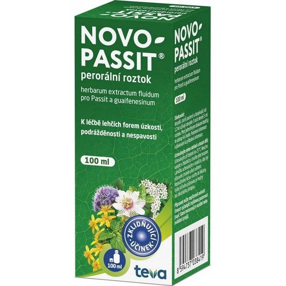 novo passit 100 ml Тревога и нервное напряжение - TEVA NOVO-PASSIT 100 мл